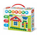 Фото товара - Мозаика 60 дет. Домик (4 цвета, игровое поле 21,5*16см, пластик, в коробке, от 3 лет) 02210, (ООО "Десятое королевство")