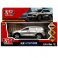 Фото товара - Модель Инерционная Технопарк Hyundai Santa Fe (12см, металл, открываются двери, багажник, серебристая, в коробке) SANTAFE2-12-SR, (Shantou City Daxiang Plastic Toy Products Co., Ltd)