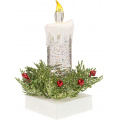 Маленькое фото товара - Новогоднее Украшение Свеча Праздничная (17,5*8см, свет, в коробке) УД-9901, (ООО "МИЛЕНД"). Вариант №1