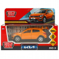 Фото товара - Модель Инерционная Технопарк KIA Rio X (12см, металл, открываются двери и багажник, оранжевый, в коробке) XLINE-12-OG, (Shantou City Daxiang Plastic Toy Products Co., Ltd)