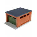Фото товара - Гараж для машинок (18,7*13,6*9,5см, коричневый, серый, пластик, в сетке, от 3 лет) ГИМ-0975, (Рыжий кот)