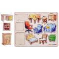 Маленькое фото товара - Smile Decor Рамка-вкладыш Мебель (дерево, от 3 лет) П3656, (ИП Монжаев С.М.). Вариант №1
