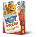 Фото товара - Настольная Игра ИГРОТЕКА Кот, квадрат и треугольник (114 карточек, кубик, правила, в коробке,от 4 лет) 51-0169-01, (Просвещение-Союз)