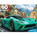 Фото товара - Пазлы 60 дет. Зеленый спортивный автомобиль Ф60-4529, (Рыжий кот)