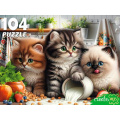 Фото товара - Пазлы 104 дет. Три котенка на кухне Ф104-7605, (Рыжий кот)