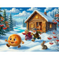 Фото товара - Пазлы 35 дет. Оживи мультфильм. Колобок (+QR-код) Х35-6999, (Рыжий кот)