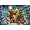 Фото товара - Пазлы 104 дет. Оживи мультфильм. Мишка и зайчик (+QR-код) Х104-6727, (Рыжий кот)