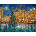 Фото товара - Пазлы 500 дет. Новогодни каток Х500-5908, (Рыжий кот)