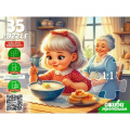 Фото товара - Пазлы 35 дет. Оживи мультфильм. Ладушки (+QR-код) П35-3567, (Рыжий кот)