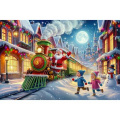 Фото товара - Пазлы 160 дет. Оживи мультфильм. Новогодний поезд (+QR-код) Х160-5068, (Рыжий кот)