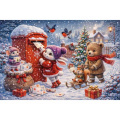 Фото товара - Пазлы 160 дет. Оживи мультфильм. Новогодняя почта (+QR-код) Х160-6737, (Рыжий кот)