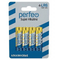 Маленькое фото товара - Элемент питания LR06  4BL PERFEO Super Alkaline (120/480). Вариант №1