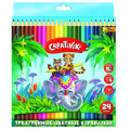 Фото товара - Карандаши 24цв трехгранные КЦТ24КР Creativiki