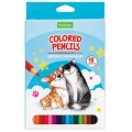 Маленькое фото товара - Карандаши 18цв ECO "Pets story" к/уп (066255) Хатбер. Вариант №1
