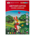 Фото товара - Набор цветного картона А4 16л 8цв 220 г/м2 1021734 Цветик