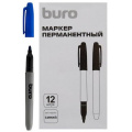Фото товара - Маркер перманентный 2,5 мм Base синий круглый (1487337) BURO