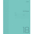 Фото товара - Тетрадь  18л клетка с пластиковой обложкой "Голубая" (078243) Хатбер