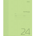Фото товара - Тетрадь  24л клетка с пластиковой обложкой "Зеленая" (083594) Хатбер