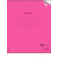 Фото товара - Тетрадь  96л клетка с пластиковой обложкой "НЕОН MAGENTA" 96-1367 Проф-Пресс