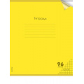 Фото товара - Тетрадь  96л клетка с пластиковой обложкой "НЕОН YELLOW" 96-1371 Проф-Пресс