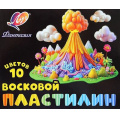 Фото товара - Пластилин восковой 10цв 150гр. "Фантазия" (классический+ флуоресцентный) 35С 2301-08 Луч
