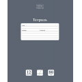 Фото товара - Тетрадь  12л  1 класс косая линия "ПАСТЕЛЬ. Серый агат" (091733) 05060 Хатбер