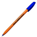 Фото товара - Ручка шариковая 0.7 мм "InkGlide Orange" синяя трехгранная, оранжевый корпус 18102F/20BX Luxor