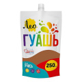 Фото товара - Гуашь 250 мл коричневая(brown) 701 "Учись" Группа 4 дой-пак с штуцером LGD-250 Лео