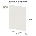Фото товара - Картон пивной 20х30 см 1 мм 570 г/м2 белый KLP-25 (отгрузка кратно 20шт) Love2art