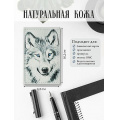 Маленькое фото товара - Обложка для проездного билета натур. кожа, цветной рисунок по коже "Северный волк" 3,2-098-0 ПОЛИГРАФДРУГ. Вариант №1