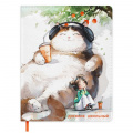 Фото товара - Дневник 1-11 класс (твердая обложка) "ДРЕМЛЮЩИЙ КОТ" иск.кож., поролон 72416 Феникс