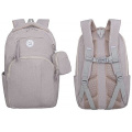 Фото товара - Рюкзак молодежный RD-341-1m/4 бежевый + брелок-кошелек 27,5х43х16 см GRIZZLY