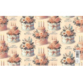 Фото товара - Бумага упаковочная 52*76 Тортик (глянцевая) 2650, (Yiwu Yixuan Cultural Products Co.,LTD)