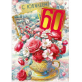 Фото товара - 046106 С Юбилеем! 60 (открытка, гигант, текст, фольга, карман для денег), (МирПоздр)