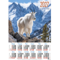 Фото товара - Календарь листовой 2027 А2 Белый горный козел (Символ года) (лак) 27214, (Келинс, 2026), Л