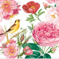 Фото товара - Салфетки бумажные Bouquet Home Collection Classic Розы с птичкой (33*33см, 3-слоя, 20шт.) 25555, (ООО "Русская бумага АЛЛ Продукция")