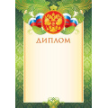 Маленькое фото товара - 919047 Диплом (А4, вертикальный, герб, триколор) (для принтера), (МирОткр). Вариант №1