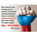 Фото товара - 5151905 Виниловый магнит "Для планеты мы..." (герб, флаг), (Хорошо)