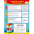 Фото товара - 070999 Плакат "Разбор слова по составу" (А2, текст), (МирПоздр)