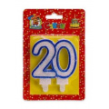 Фото товара - С2483 Свеча в торт цифра "20" (значимые даты, синяя), (МИЛЕНД)