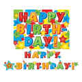 Маленькое фото товара - 815049 Гирлянда+плакат "HAPPY BIRTHDAY!" (длина 2м 20см), (МирОткр). Вариант №1
