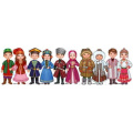 Маленькое фото товара - 5951100 Плакат-стойка "Народы России №2" (100*29см, вырубка), (ИмперияПоздр). Вариант №1