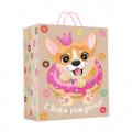 Фото товара - Пакет Бумажный 26*32*10 (L) Корги (крафт) PL-109954-KK, (Shantou City Daxiang Plastic Toy Products Co., Ltd)