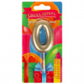 Фото товара - Свеча в торт (8см, золотистая) цифра "0" CC-104423-HB, (Shantou City Daxiang Plastic Toy Products Co., Ltd)