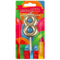 Фото товара - Свеча в торт (8см, золотистая) цифра "8" CC-104421-HB, (Shantou City Daxiang Plastic Toy Products Co., Ltd)
