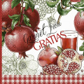 Фото товара - 96788 Салфетки бумажные Gratias. Гранат (33*33см, 3-слоя, 20шт.), (ООО "ТишьюПром")
