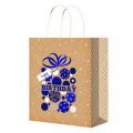 Фото товара - Пакет Бумажный 18*23*10 С днем рождения (крафт, синий) ППК4386, (МИЛЕНД)