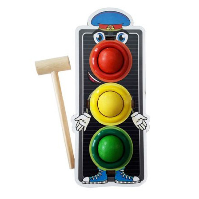 Большое фото товара - WoodLandToys Стучалка. Светофор (3 шарика, молоточек, дерево, от 3 лет) 115202, (ООО "СИБИРСКИЙ СУВЕНИР"), 11-151108. Вариант №1