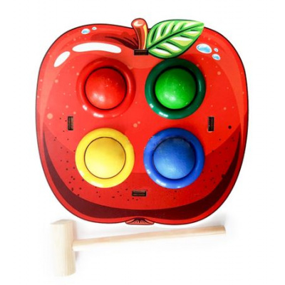 Большое фото товара - WoodLandToys Стучалка. Яблоко (4 шарика, молоточек, дерево, от 3 лет) 115307, (ООО "СИБИРСКИЙ СУВЕНИР"), 11-152101. Вариант №1