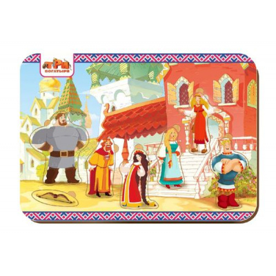 Большое фото товара - WoodLandToys Три богатыря (7 деталей, рамка-вкладыш) (дерево) (от 3 лет) 101101, (ООО "СИБИРСКИЙ СУВЕНИР"), 11-152145. Вариант №1